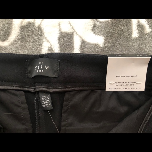 WHITE HOUSE BLACK MARKET black pants/slacks - Picture 6 of 7